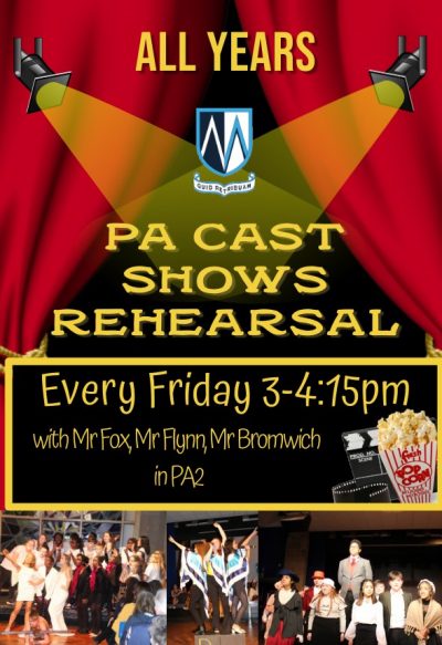 show rehearsals